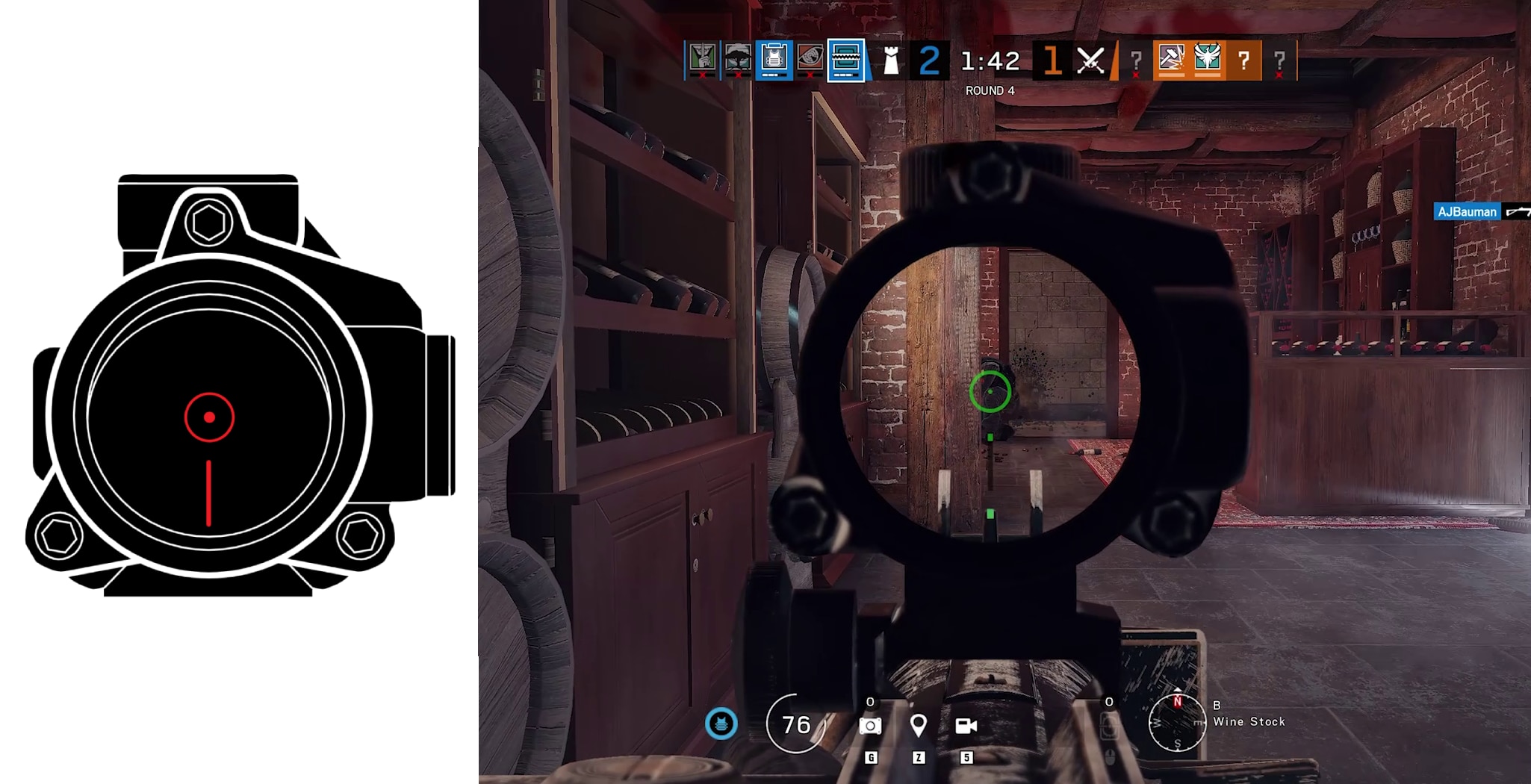 [R6S] Y5S3 New Scope 1.5x