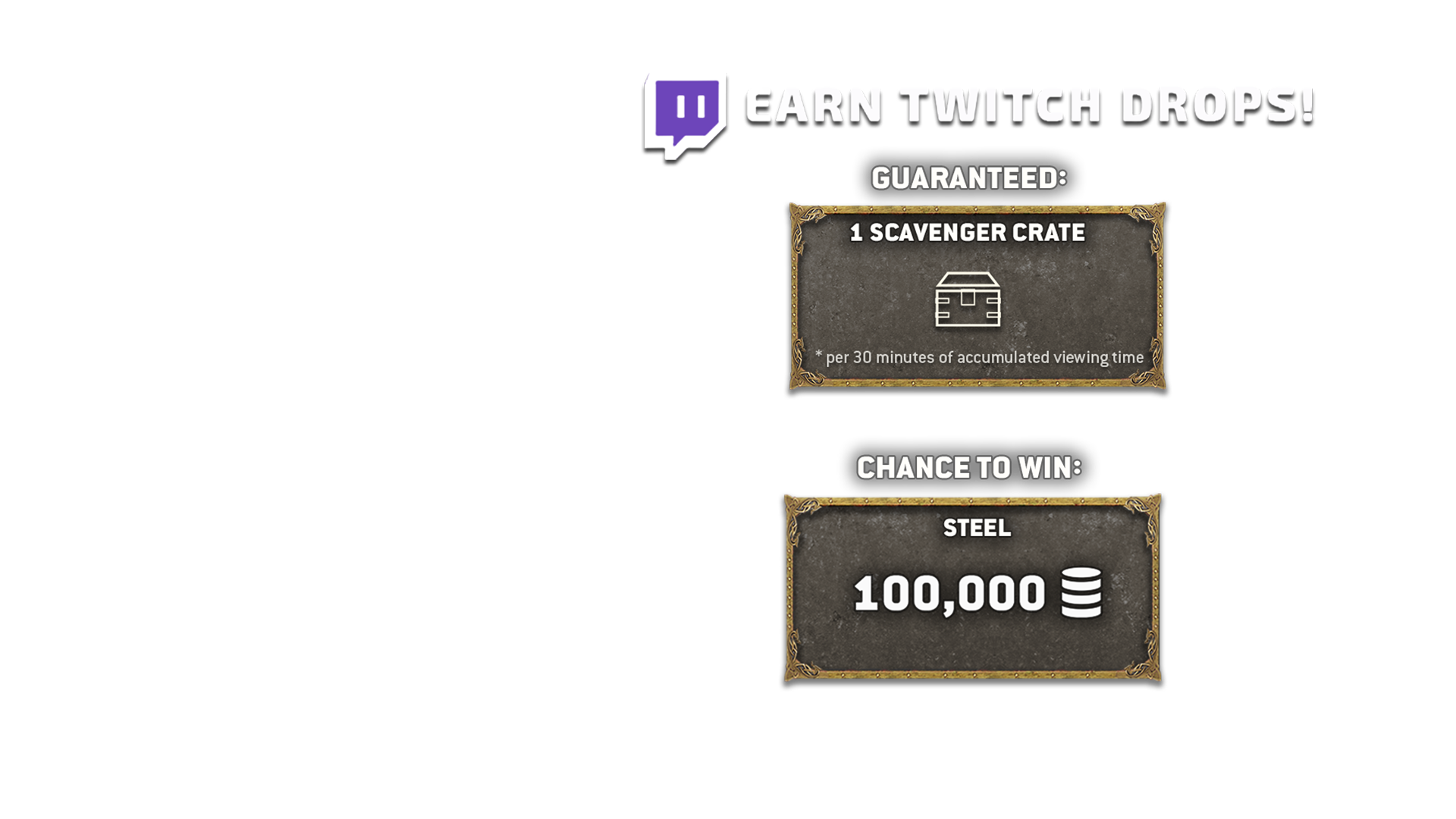 [FH] - News article - Twitch Drops - Y5S4 TwitchDropsGraphics 1Crate 100k Without10minAccumTime