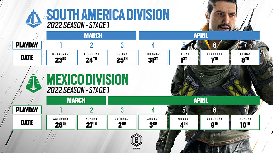 [R6SE] - The Rainbow Six Esports Season 2022 - Stage 1 MX Division schedule