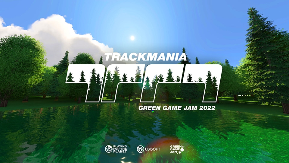 [UN]  Ativações de novembro do Green Game Jam - keyart da Trackmania